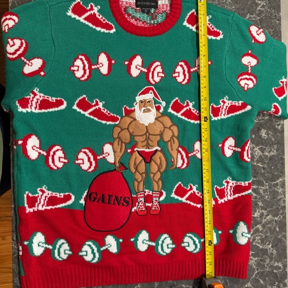 Ugly Christmas Sweater- Santa Gains (XL) - Picture 10 of 10